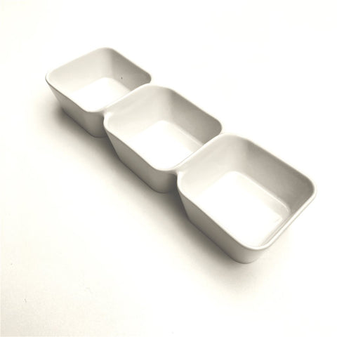 COPETINERO PORCELANA BLANCO 3 DIVISIONES