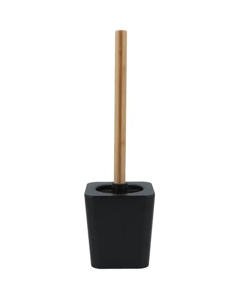 CEPILLO INODORO BAÑO NEGRO Y BAMBÚ