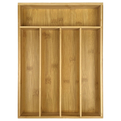 CUBIERTERA HORIZONTAL MADERA BAMBOO 5 DIVISIONES