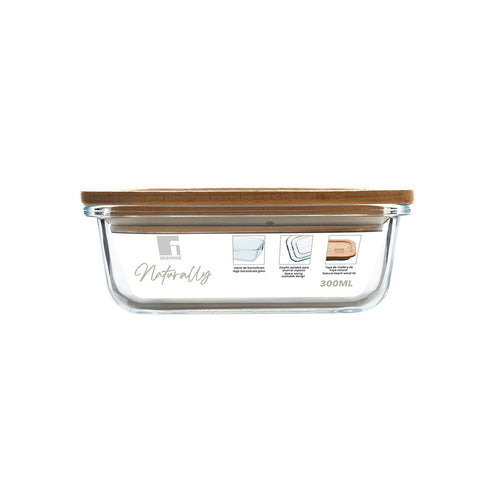 TUPER BOROSILICATO TAPA MADERA