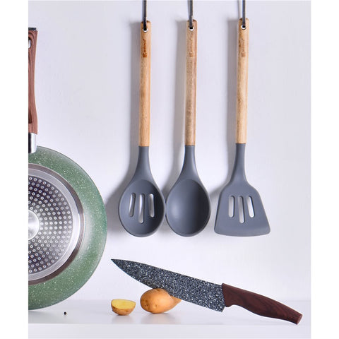 SET DE MENAJE SILICONA GRIS