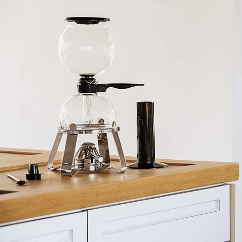 CAFETERA PEBO VACUUM CON QUEMADOR ACERO