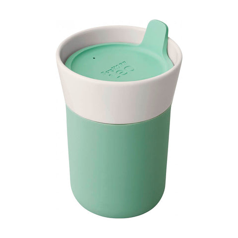 TAZA TÉRMICA CON TAPA VERDE 331 ML
