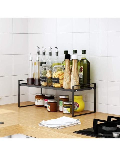 ESTANTE ORGANIZADOR METAL FIJO NEGRO