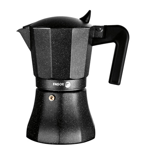 CAFETERA ITALIANA ALUMINIO TIRAMISU NEGRA