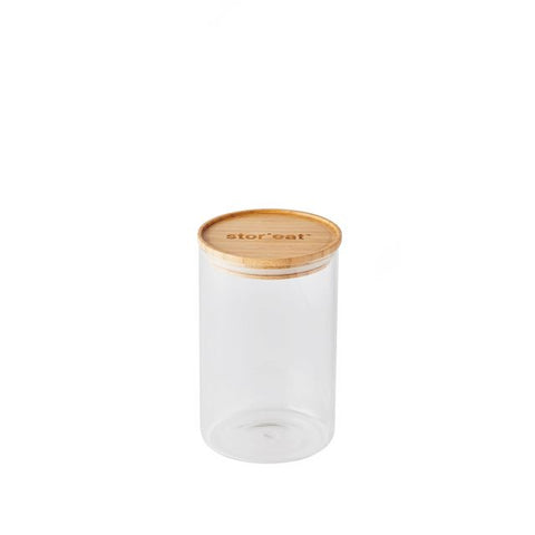 FRASCO CILÍNDRICO STORE EAT CON TAPA DE BAMBOO