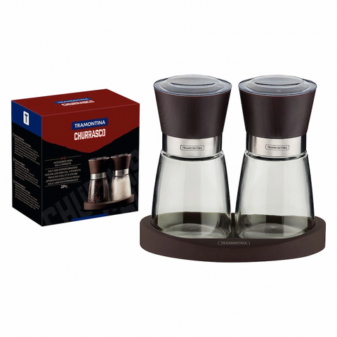 MOLINILLO DE PIMIENTA Y SAL SET X 2 CON BASE SILICONA