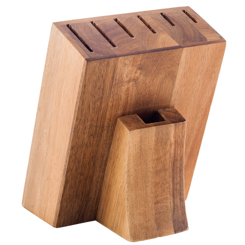 TACO CUCHILLOS EN MADERA ACACIA SIN CUCHILLOS