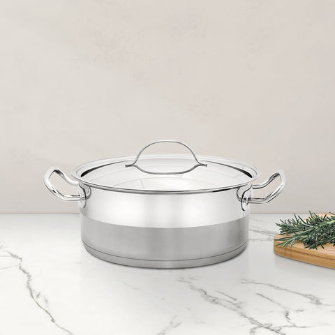 CACEROLA TRAMONTINA PROFESIONAL ACERO INOX. 28 CM