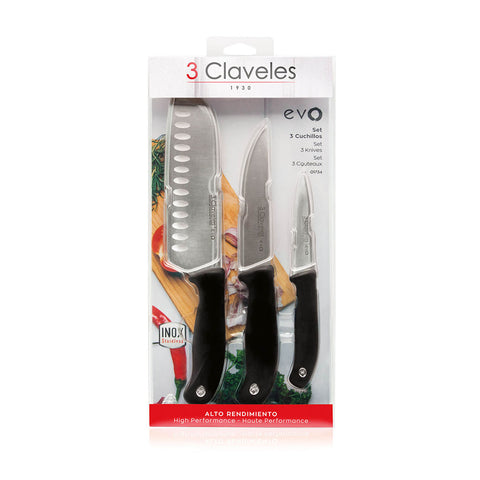 CUCHILLOS DE COCINA EVO SET X 3