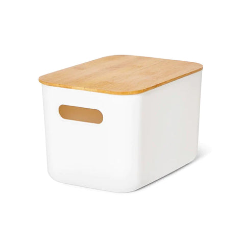 CAJA PVC CON TAPA DE BAMBÚ