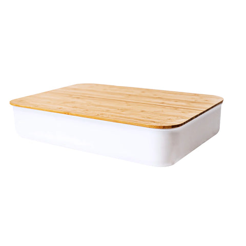 CAJA PVC CON TAPA DE BAMBÚ